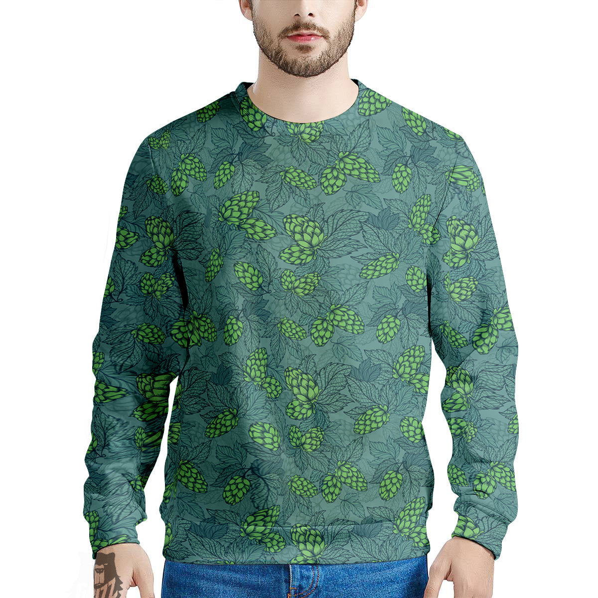 Hop Cone Cute Print Pattern Men's Sweatshirt-grizzshop