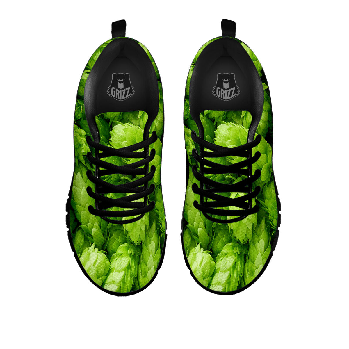Hop Cone Fresh Print Black Sneaker-grizzshop