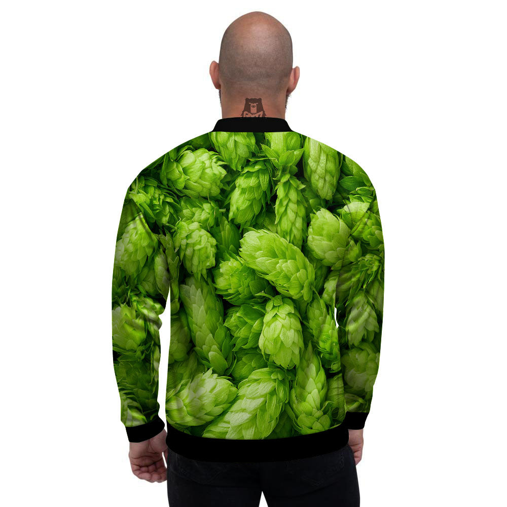 Hop Cone Fresh Print Men's Bomber Jacket-grizzshop