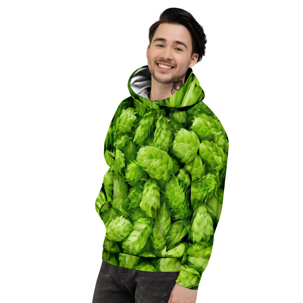 Hop Cone Fresh Print Men's Hoodie-grizzshop