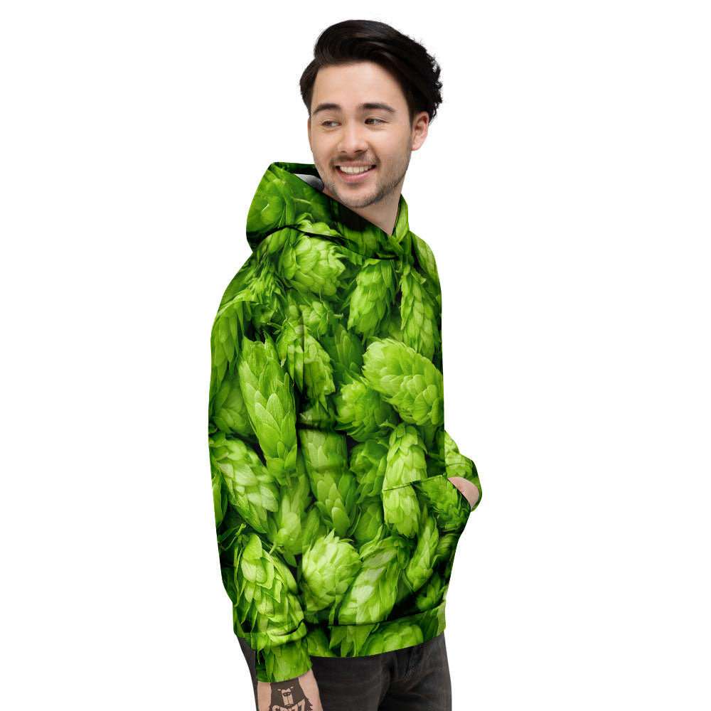 Hop Cone Fresh Print Men's Hoodie-grizzshop