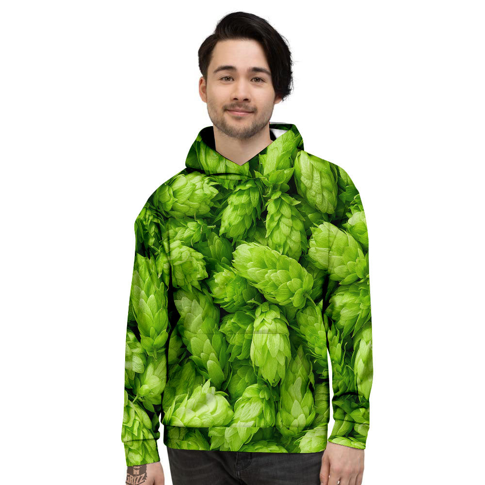 Hop Cone Fresh Print Men's Hoodie-grizzshop