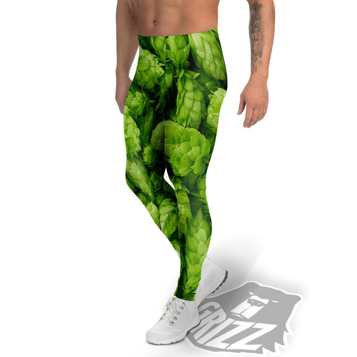 Hop Cone Fresh Print Men's Leggings-grizzshop