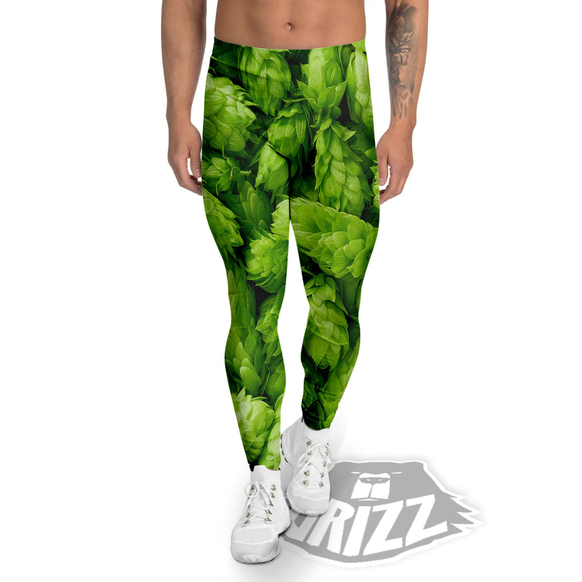Hop Cone Fresh Print Men's Leggings-grizzshop