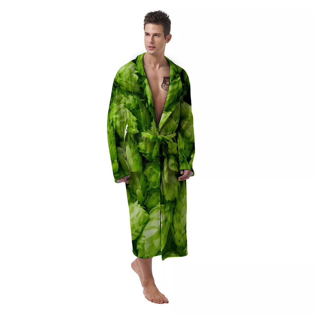 Hop Cone Fresh Print Men's Robe-grizzshop