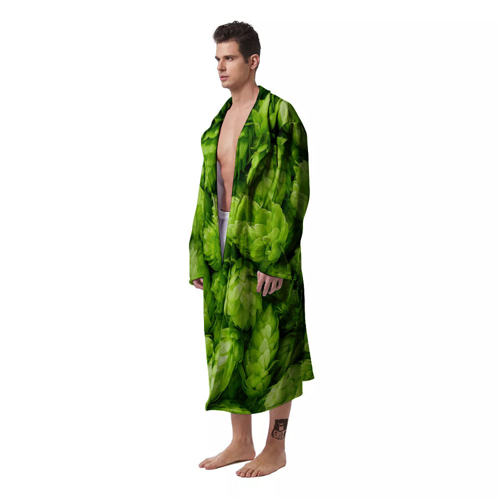 Hop Cone Fresh Print Men's Robe-grizzshop