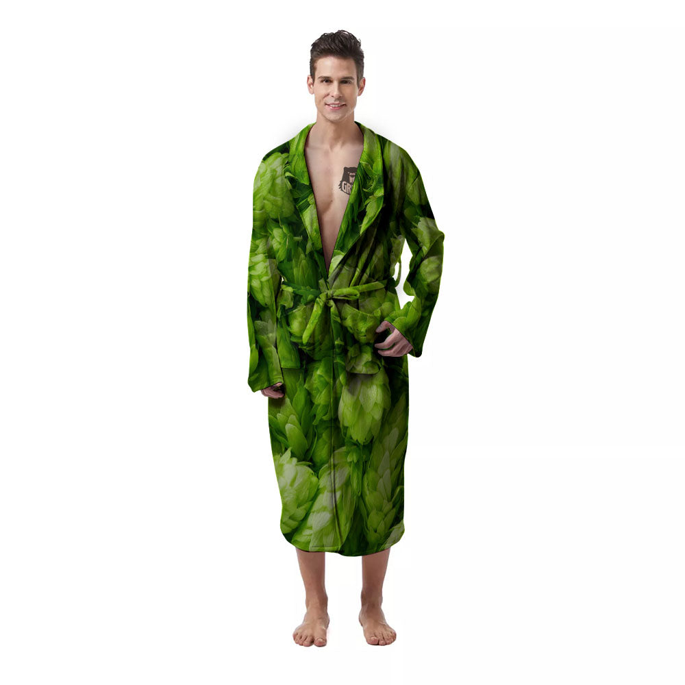 Hop Cone Fresh Print Men's Robe-grizzshop