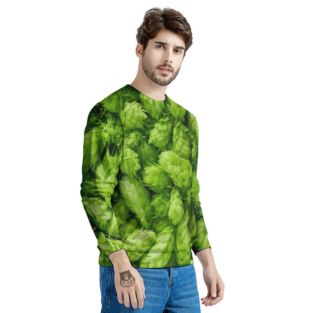 Hop Cone Fresh Print Men's Sweatshirt-grizzshop