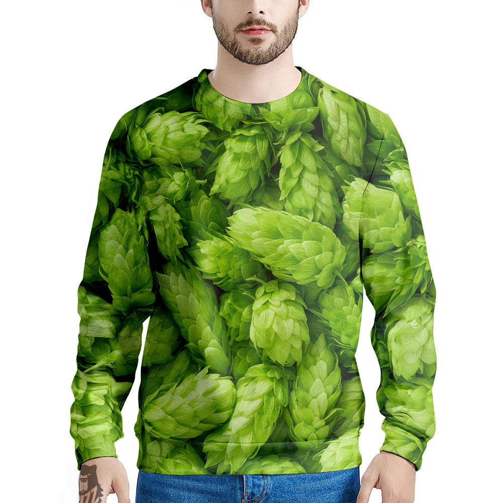 Hop Cone Fresh Print Men's Sweatshirt-grizzshop