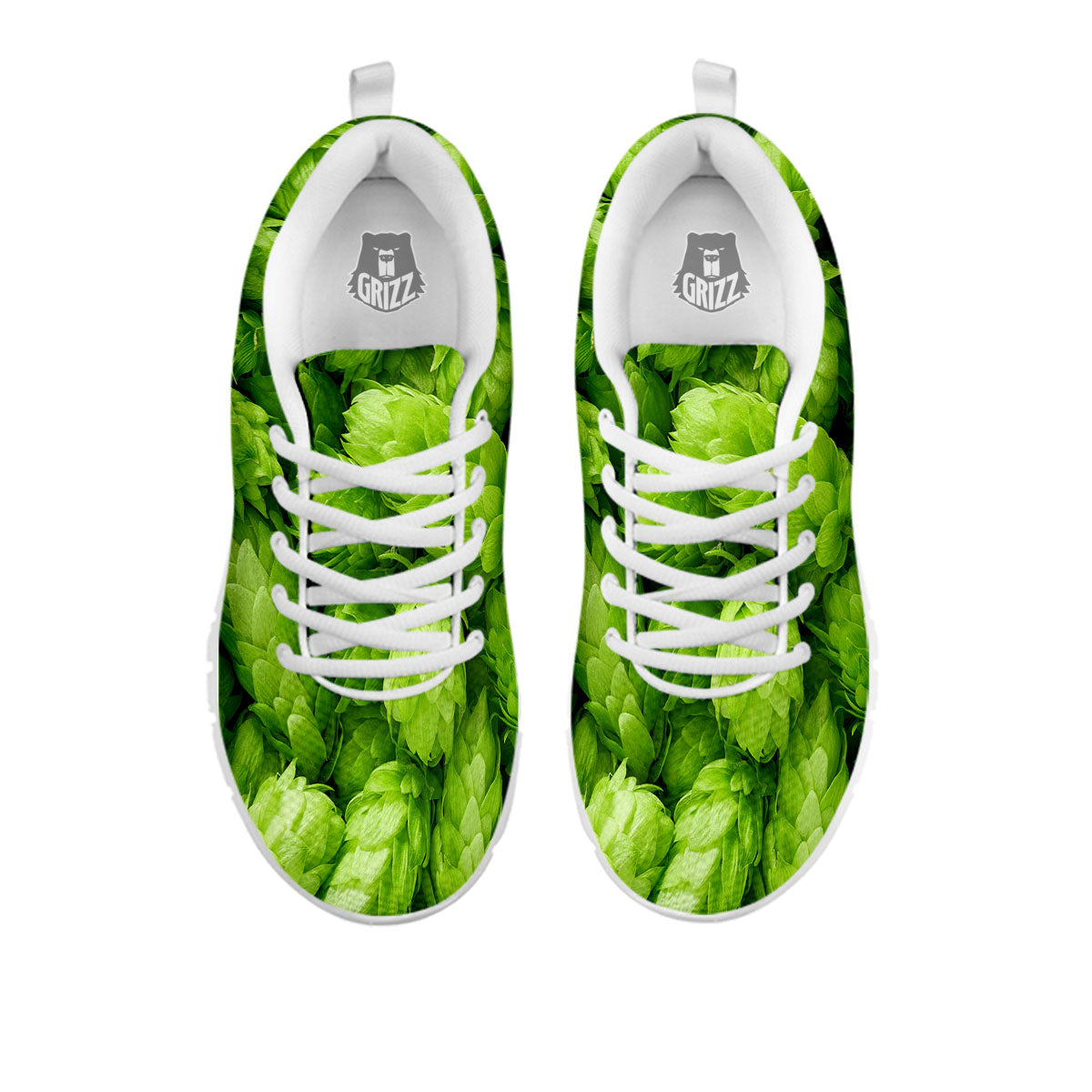 Hop Cone Fresh Print White Sneaker-grizzshop