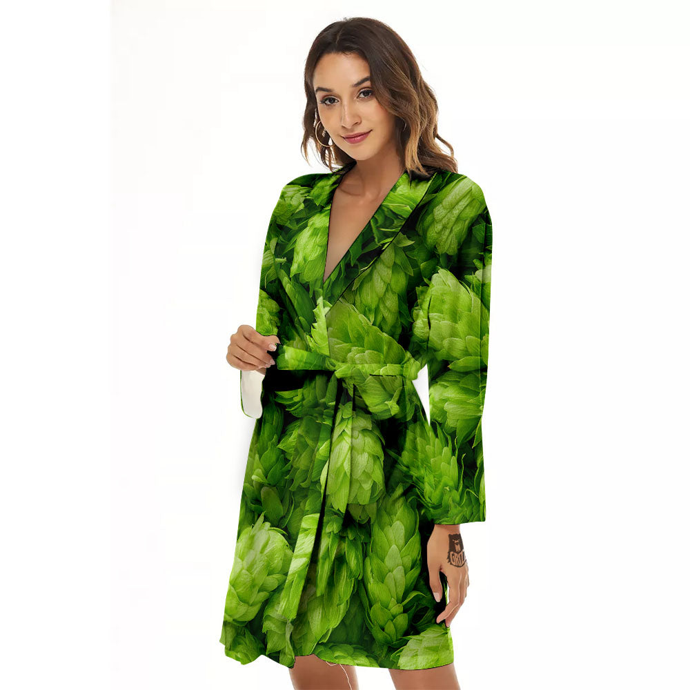 Hop Cone Fresh Print Women's Robe-grizzshop