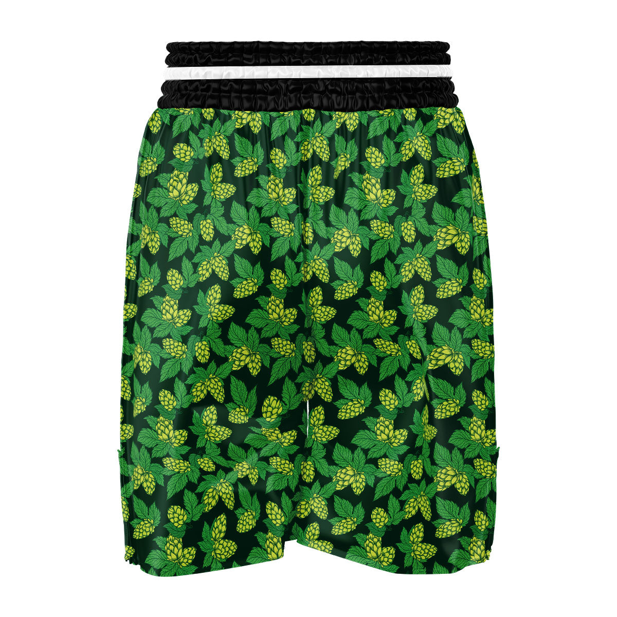 Hop Cone Green Print Pattern Boxing Shorts-grizzshop