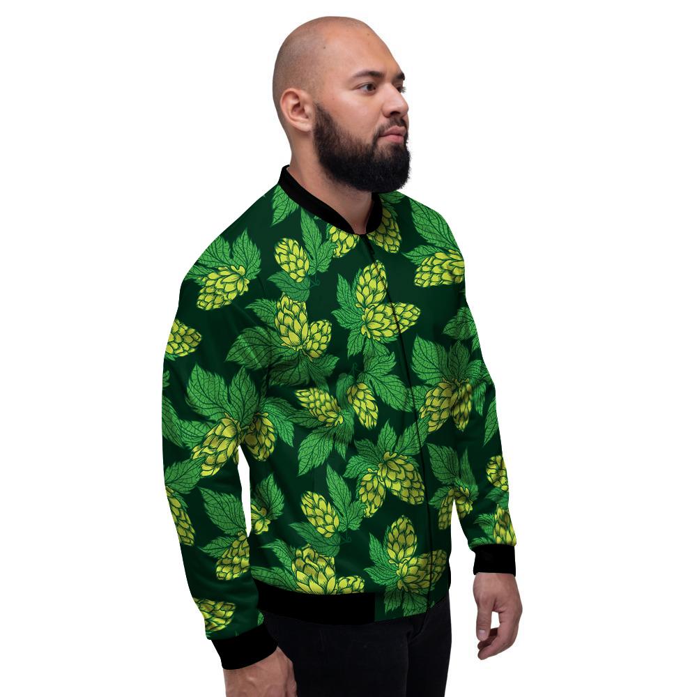 Hop Cone Vintage Print Pattern Men's Bomber Jacket-grizzshop