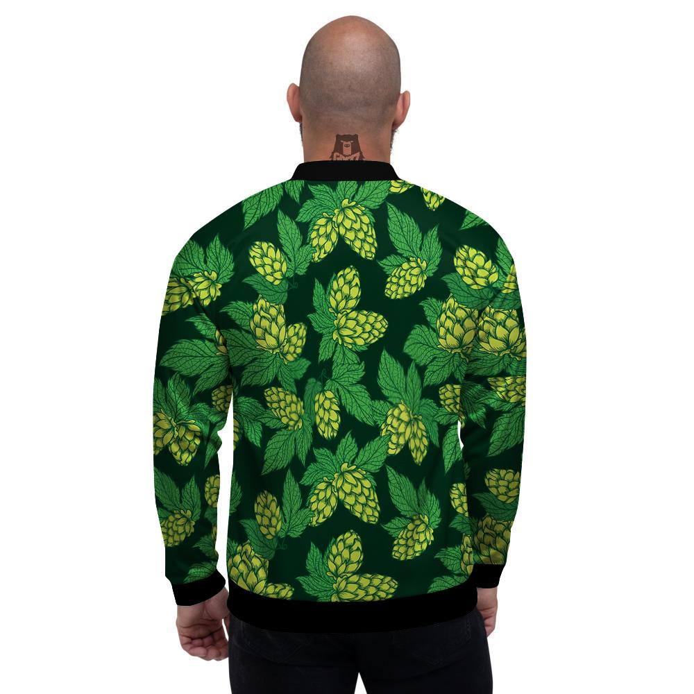 Hop Cone Vintage Print Pattern Men's Bomber Jacket-grizzshop