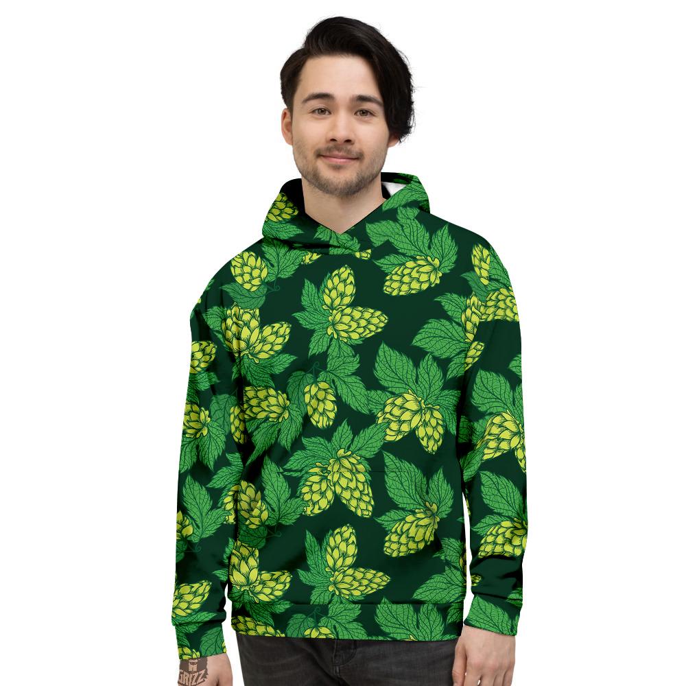 Hop Cone Vintage Print Pattern Men's Hoodie-grizzshop