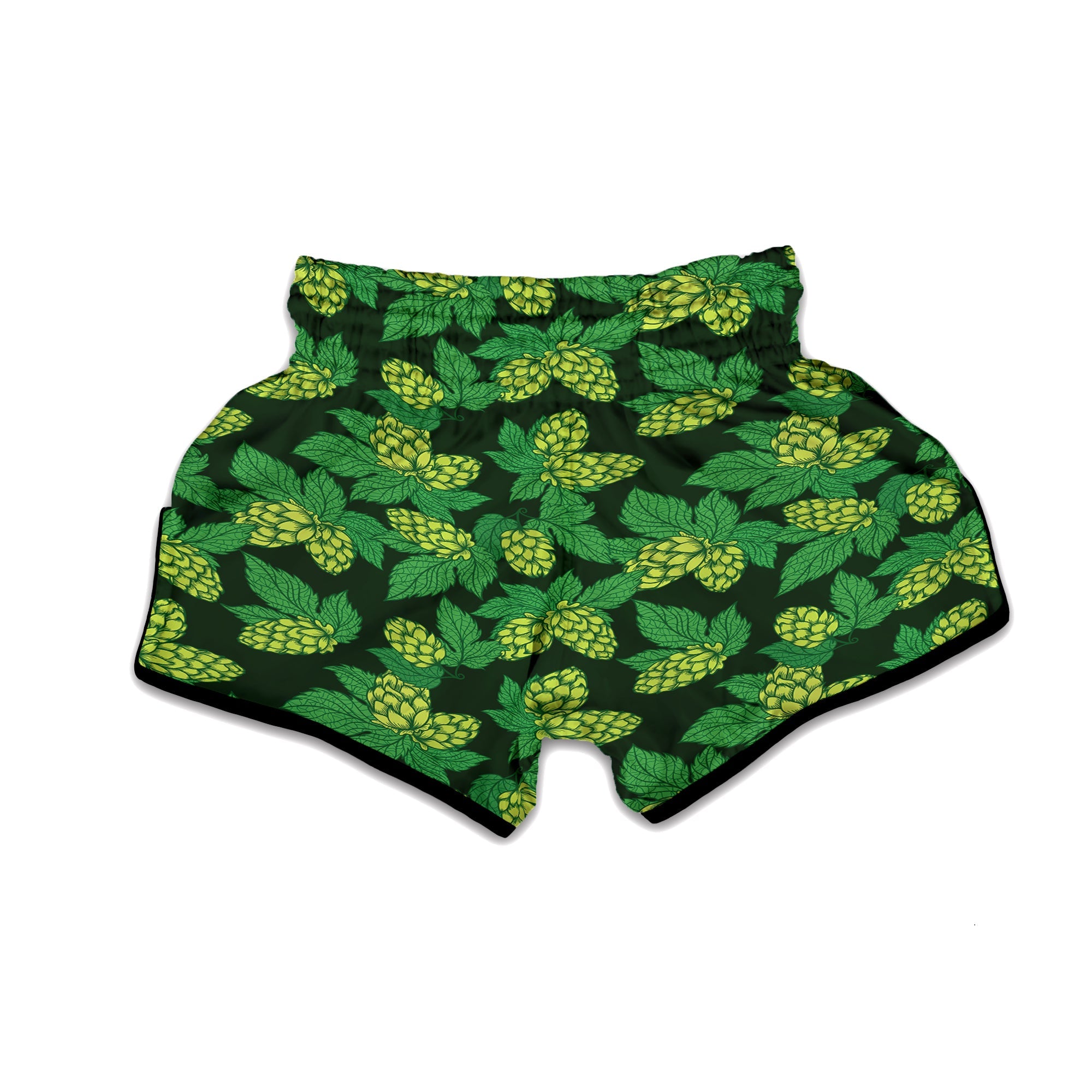 Hop Cone Vintage Print Pattern Muay Thai Boxing Shorts-grizzshop