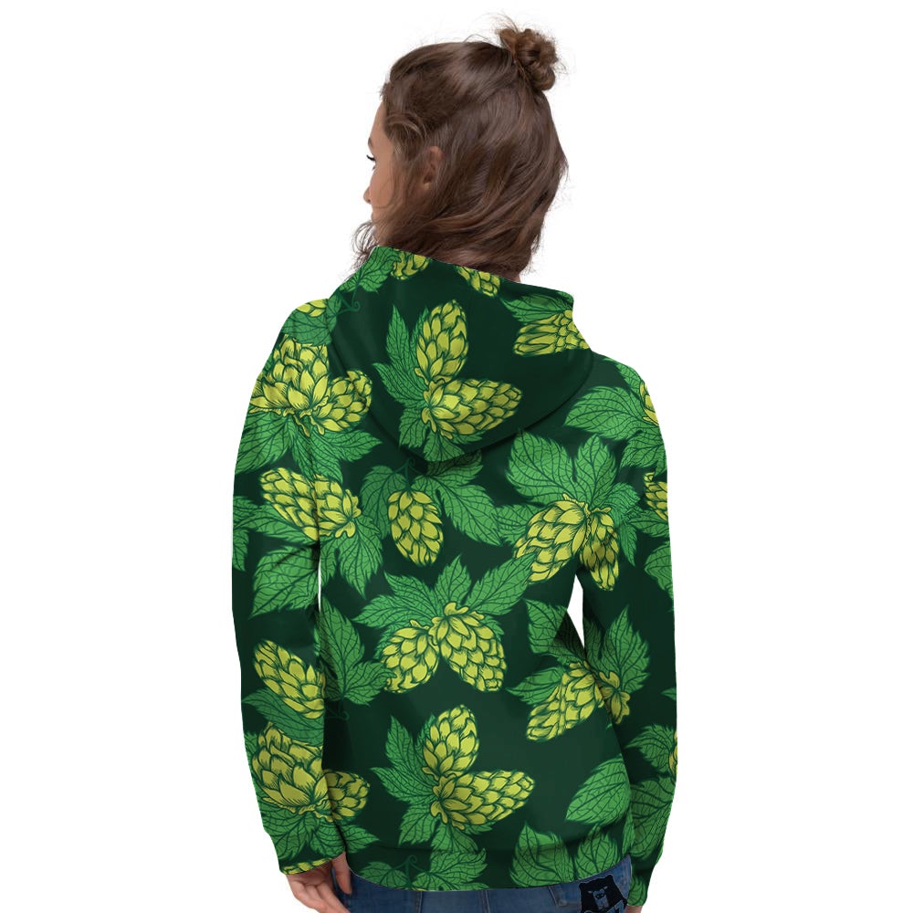 Hop Cone Vintage Print Pattern Women's Hoodie-grizzshop