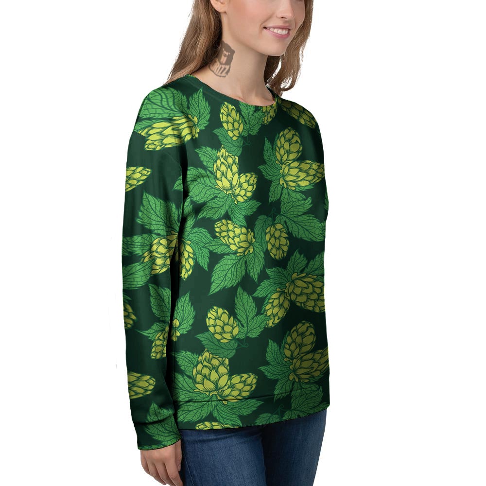 Hop Cone Vintage Print Pattern Women's Sweatshirt-grizzshop