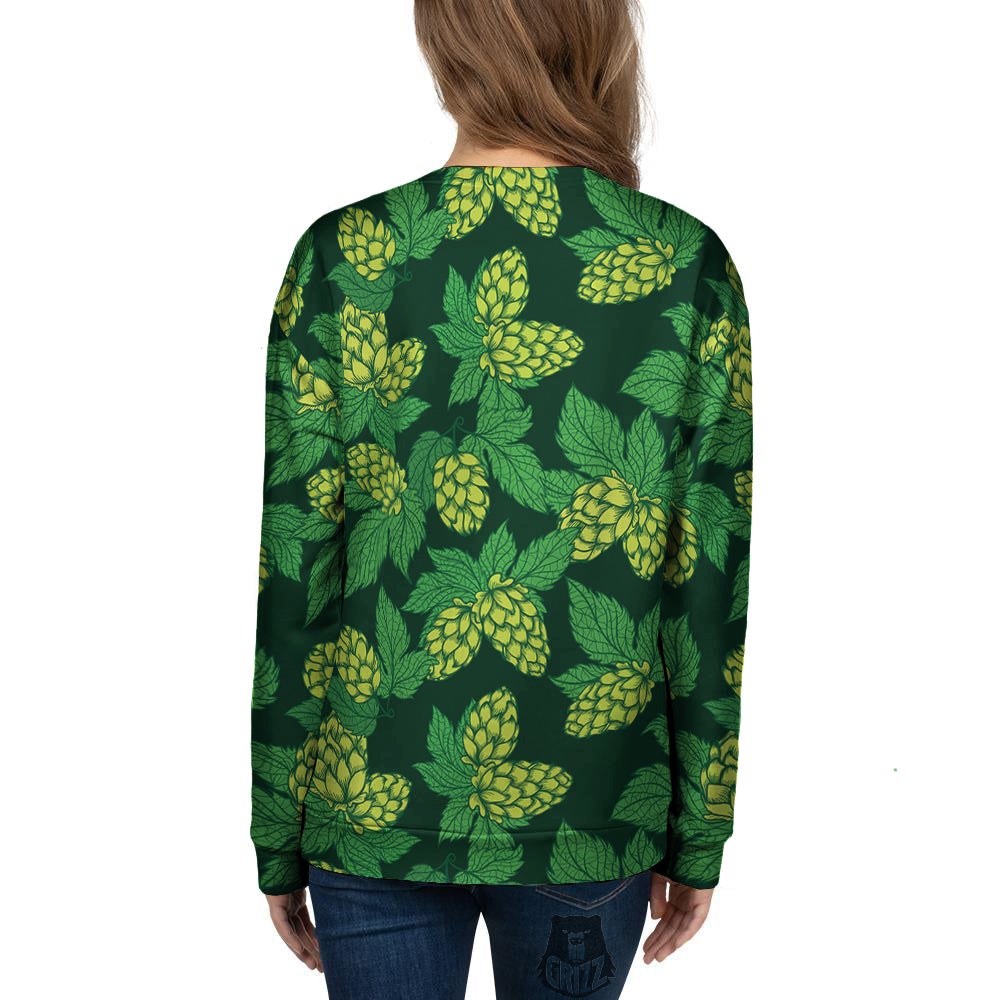 Hop Cone Vintage Print Pattern Women's Sweatshirt-grizzshop