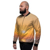 Horizon Sunrise Print Men's Bomber Jacket-grizzshop