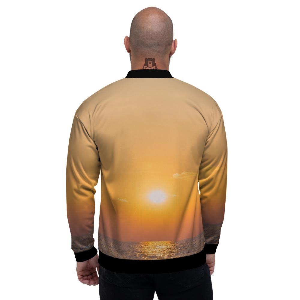 Horizon Sunrise Print Men's Bomber Jacket-grizzshop