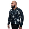 Horoscopes Zodiac Print Men's Bomber Jacket-grizzshop