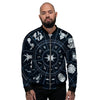 Horoscopes Zodiac Print Men's Bomber Jacket-grizzshop