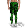 Horror Alien Green Neon Print Pattern Men's Leggings-grizzshop