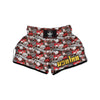 Horror Monsters Halloween Print Pattern Muay Thai Boxing Shorts-grizzshop