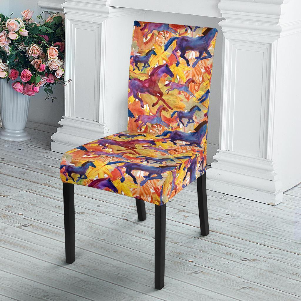 Horse Hand Drawn Pattern Print Chair Cover-grizzshop