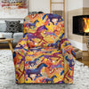 Horse Hand Drawn Pattern Print Recliner Cover-grizzshop