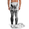 Horse Monochrome Print Men's Leggings-grizzshop