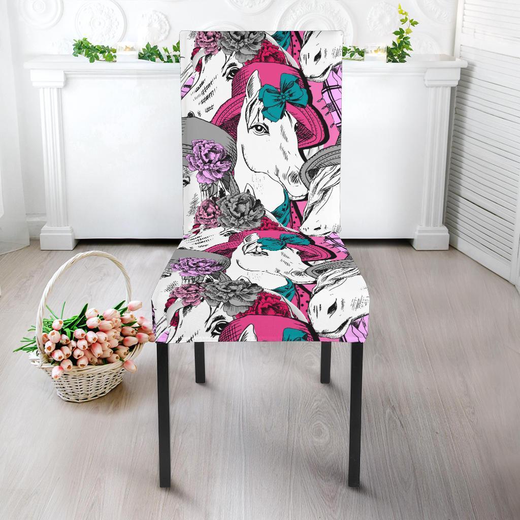 Horse Pattern Print Chair Cover-grizzshop