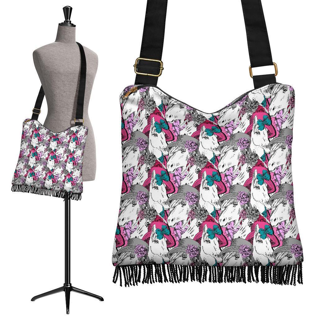 Horse Pattern Print Crossbody Bags-grizzshop