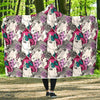 Horse Pattern Print Hooded Blanket-grizzshop