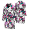 Horse Pattern Print Men Long Robe-grizzshop