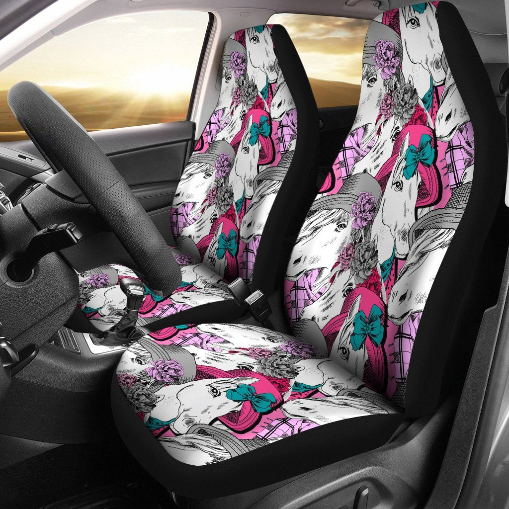 Horse Pattern Print Universal Fit Car Seat Cover-grizzshop