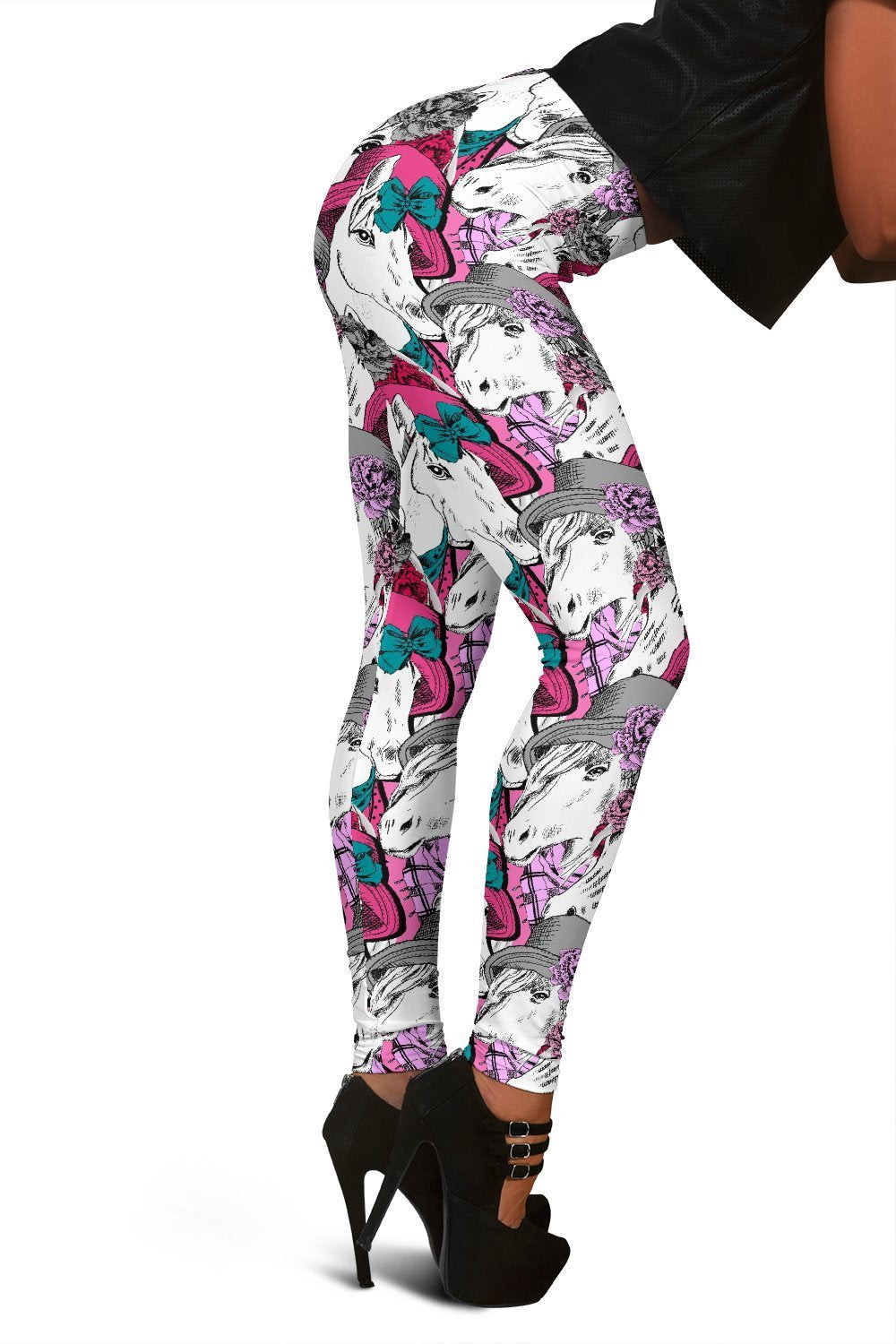 Horse Pattern Print Women Leggings-grizzshop