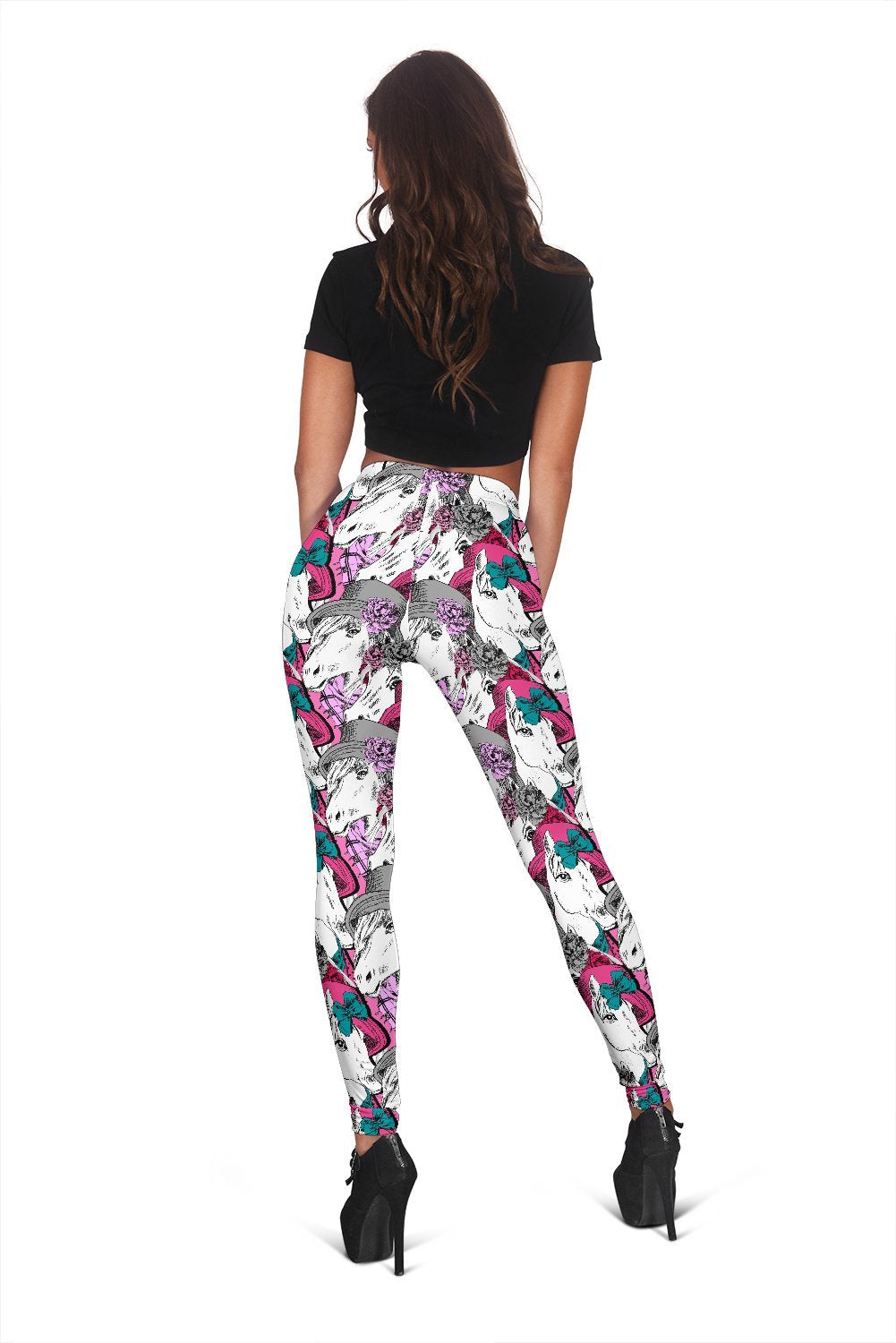 Horse Pattern Print Women Leggings-grizzshop