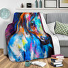 Horse Portrait Pattern Print Blanket-grizzshop