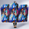 Horse Portrait Pattern Print Hooded Blanket-grizzshop