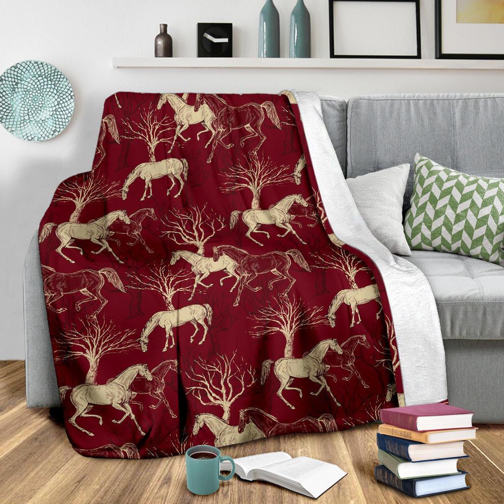 Horse Print Pattern Blanket-grizzshop