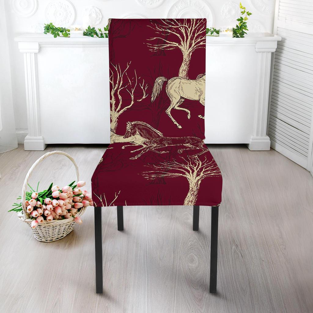 Horse Print Pattern Chair Cover-grizzshop