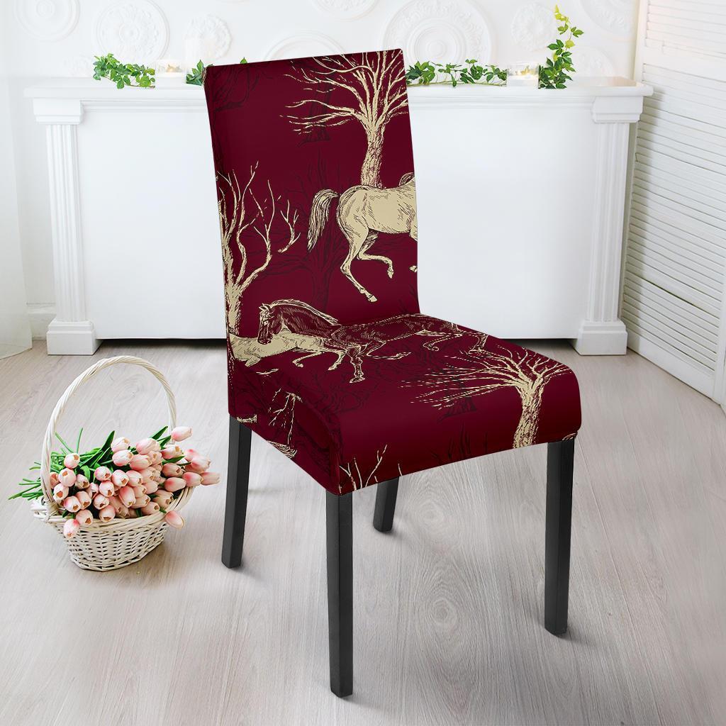 Horse Print Pattern Chair Cover-grizzshop