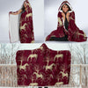 Horse Print Pattern Hooded Blanket-grizzshop