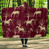 Horse Print Pattern Hooded Blanket-grizzshop