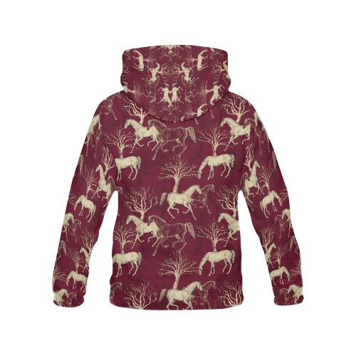 Horse Print Pattern Men Pullover Hoodie-grizzshop