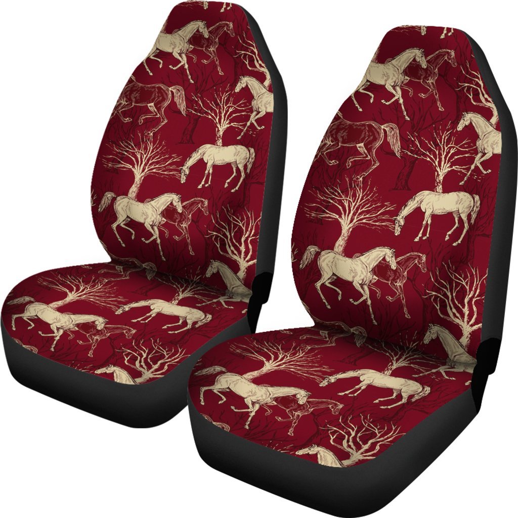 Horse Print Pattern Universal Fit Car Seat Cover-grizzshop