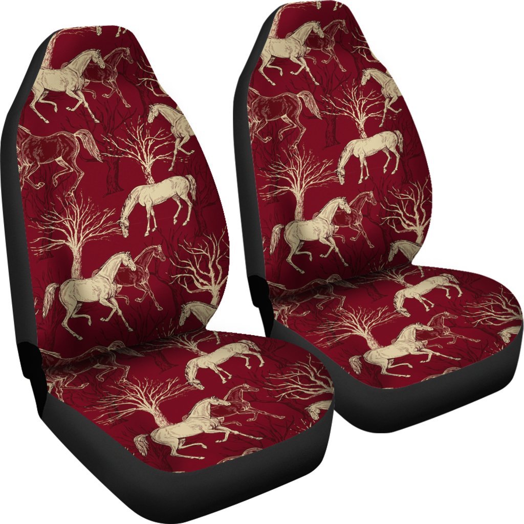 Horse Print Pattern Universal Fit Car Seat Cover-grizzshop