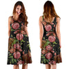 Horse Rose Pattern Print Dress-grizzshop